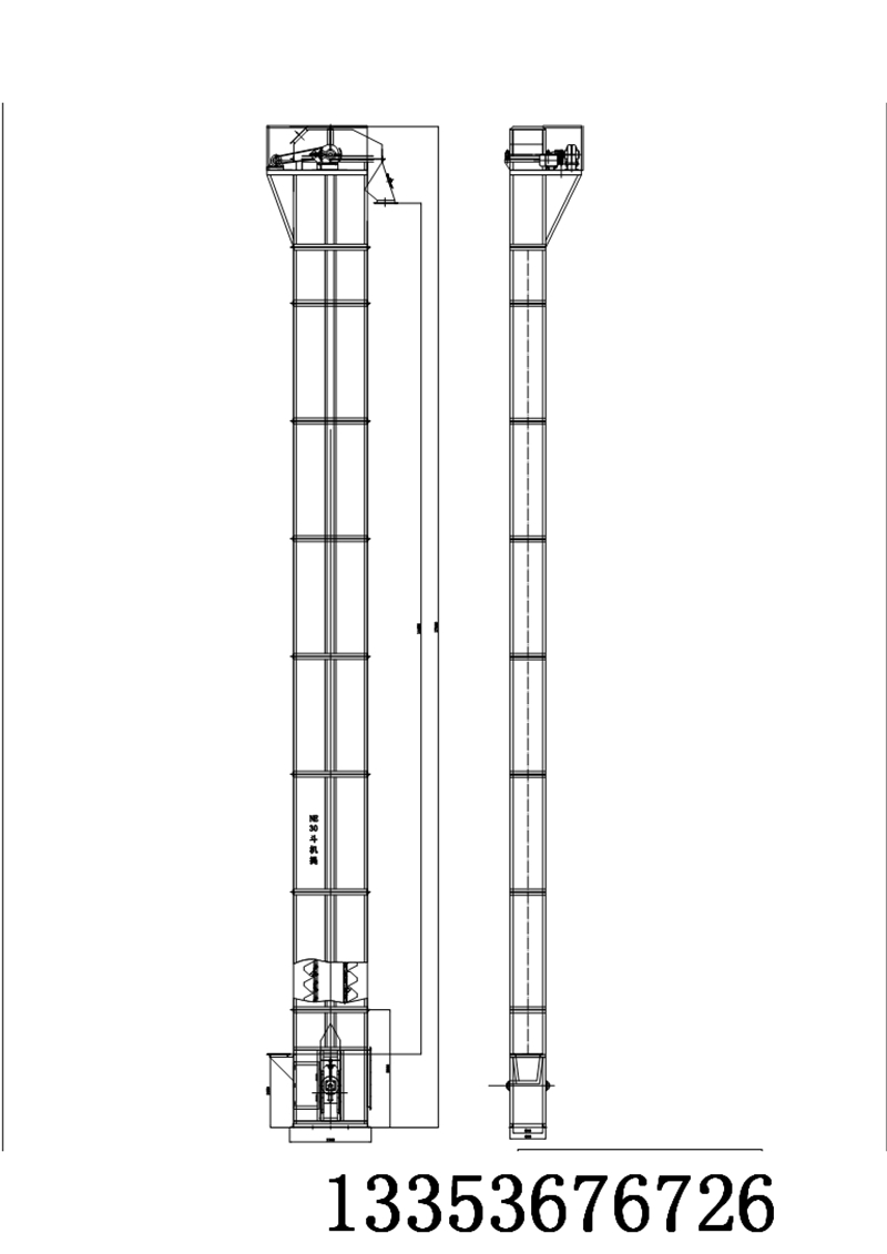 板鏈斗提機圖紙